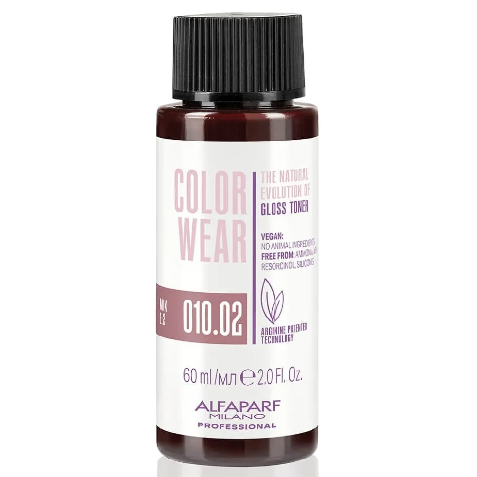 Alfaparf Milano Color Wear Gloss Demi-Permanent Liquid Toner - 010.21 Soft Lightest Violet Ash Blonde 60ml