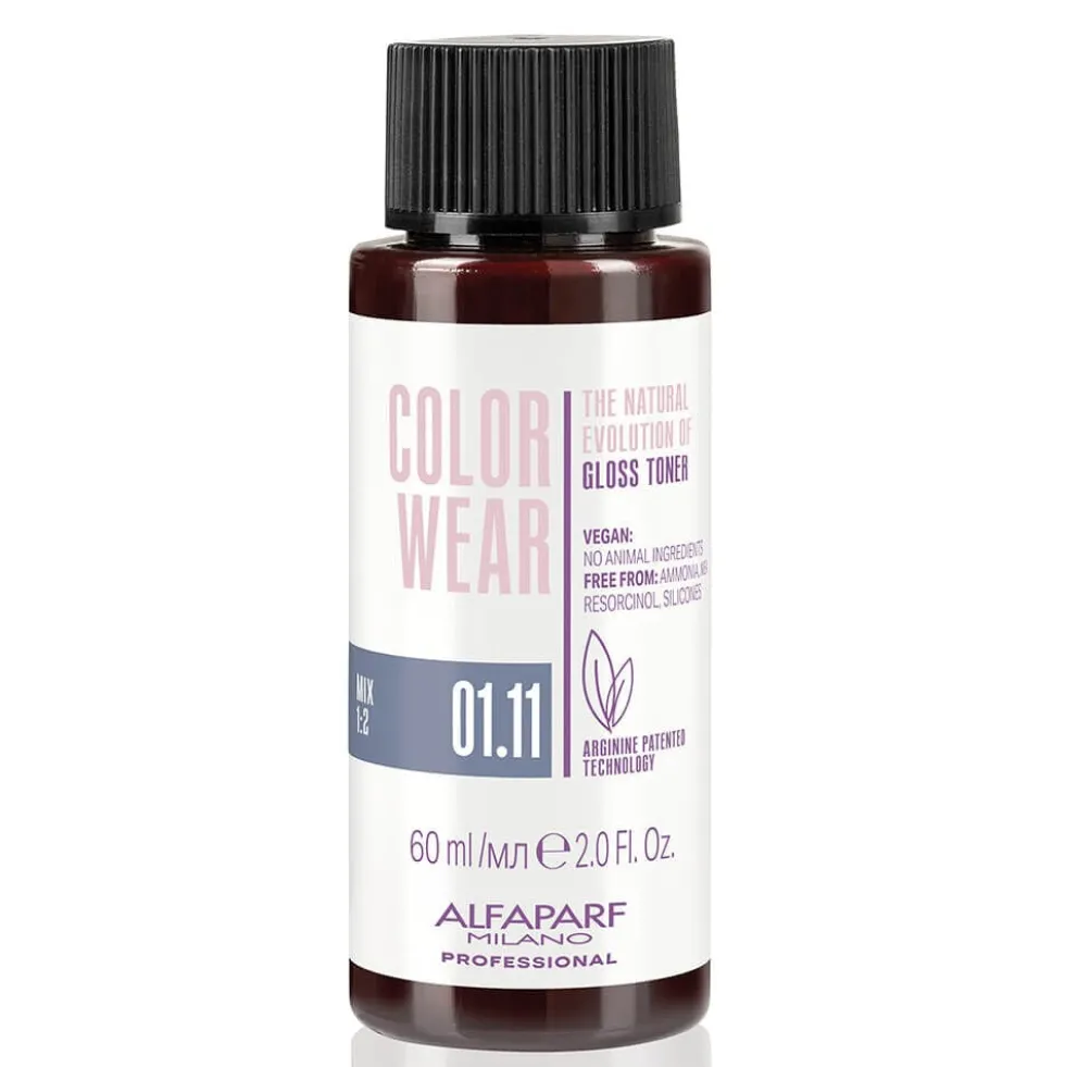 Alfaparf Milano Color Wear Gloss Demi-Permanent Liquid Toner - 010.21 Soft Lightest Violet Ash Blonde 60ml