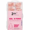 2AM London Gel X-Tend Soft Gel Tips, Medium Coffin Blush - Pack of 120