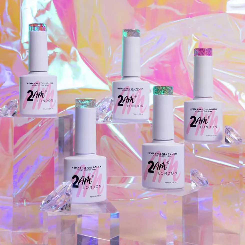 2AM London The Glow Up Collection Reflective Glitter Gel Polish - Just a Girl 7.5ml