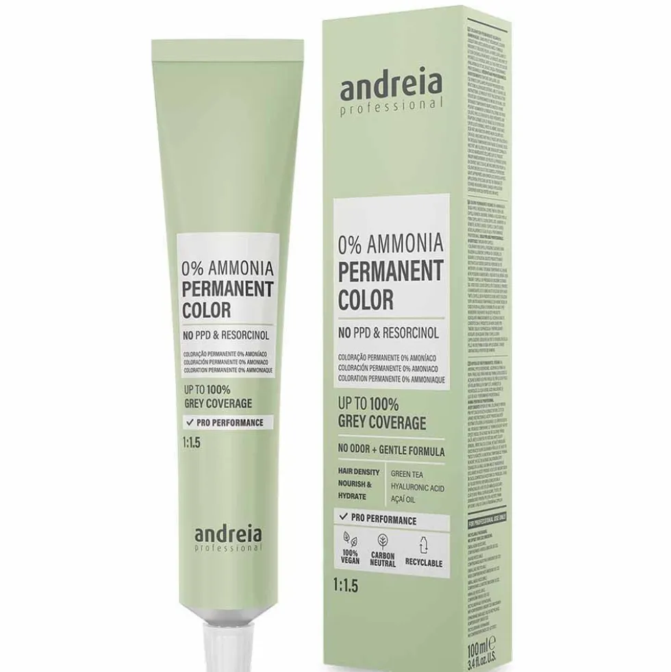 Andreia Professional 0% Ammonia Permanent Color 1:1.5, 6.0 Dark Blonde Natural 100ml
