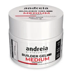 Andreia Professional Builder Gel 3 In 1 - Medium Viscosity Soft White 44gr