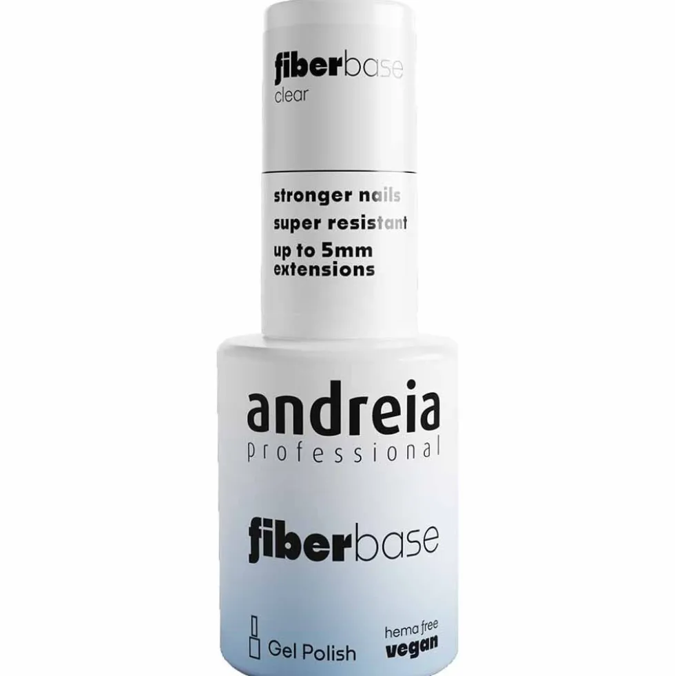 Andreia Professional Fiber Base Milky Pink - Base Coat With Fibers, 10.5ml