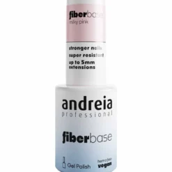 Andreia Professional Fiber Base Milky Pink - Base Coat With Fibers, 10.5ml