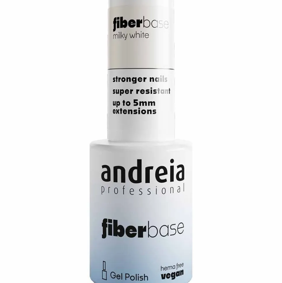 Andreia Professional Fiber Base Milky Pink - Base Coat With Fibers, 10.5ml
