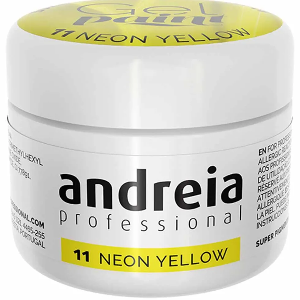 Andreia Professional Gel Paint 11 Neon Yellow, 4ml