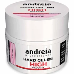 Andreia Professional Hard Gel 2 In 1 - High Viscosity Soft Pink 44gr