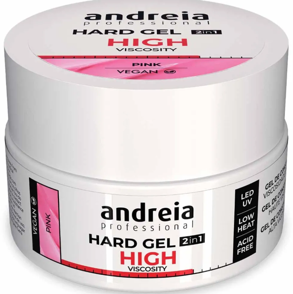 Andreia Professional Hard Gel 2 In 1 - High Viscosity Pink 22gr