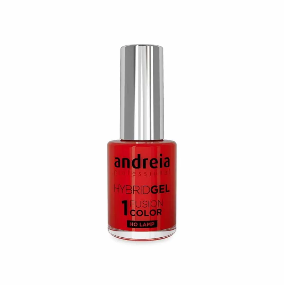 Andreia Professional Hybrid Gel Nail Polish Charmed Collection - Fusion Color H96 Orange Red, 10.5ml