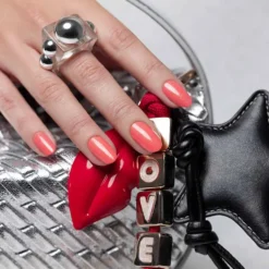 Andreia Professional Hybrid Gel Nail Polish Charmed Collection - Fusion Color H96 Orange Red, 10.5ml