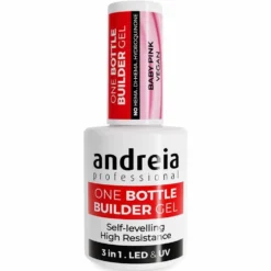 Andreia Professional One Bottle Builder Gel 3 In 1 - Low Viscosity Builder Gel Cover Nude, 14ml