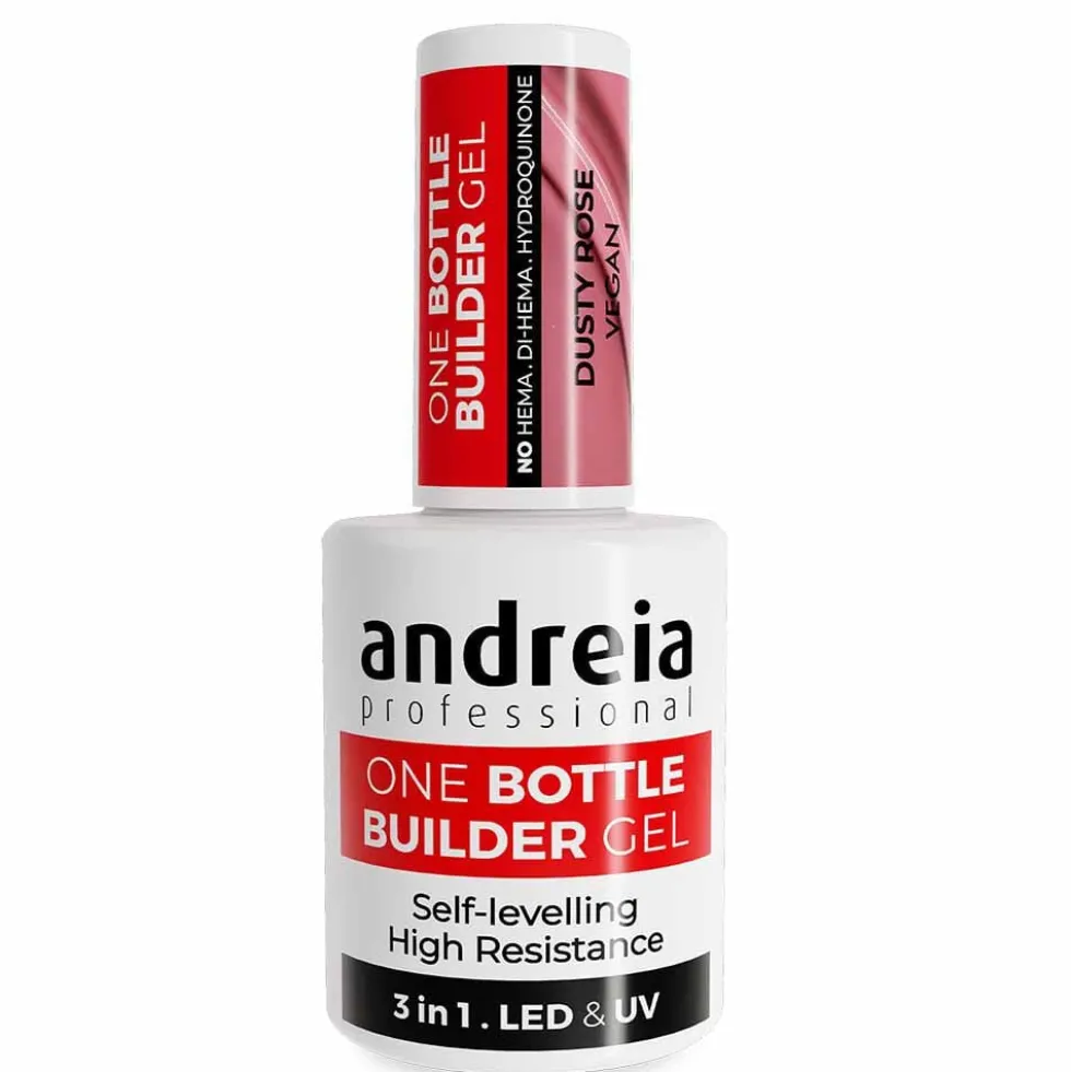 Andreia Professional One Bottle Builder Gel 3 In 1 - Low Viscosity Builder Gel Cover Nude, 14ml