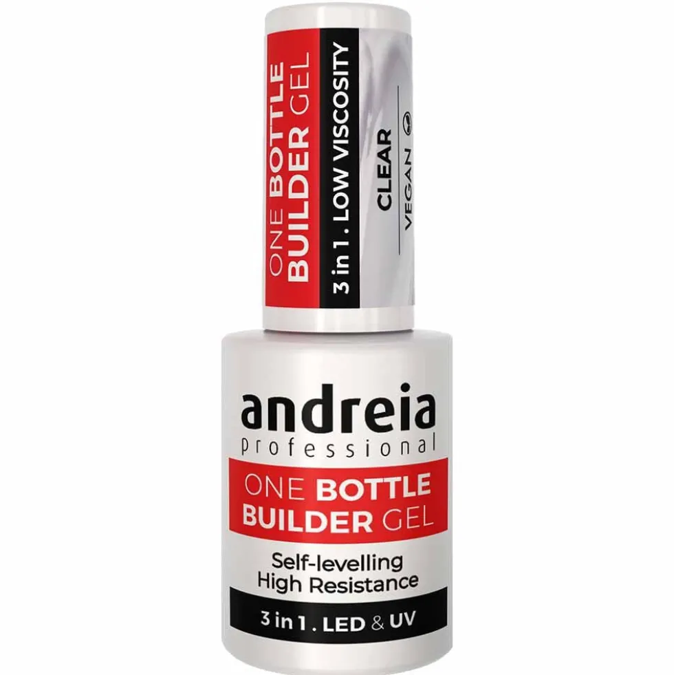Andreia Professional One Bottle Builder Gel 3 In 1 - Low Viscosity Builder Gel Cover Nude, 14ml