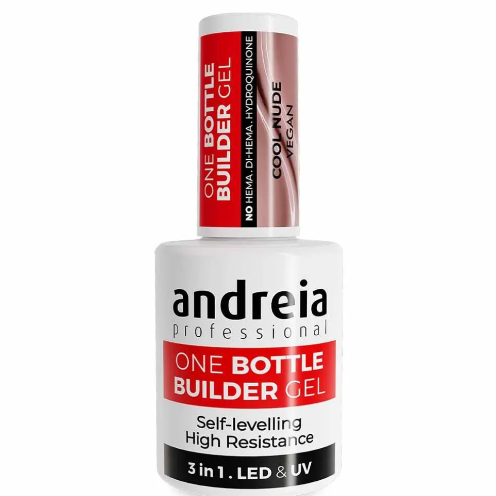 Andreia Professional One Bottle Builder Gel 3 In 1 - Low Viscosity Builder Gel Cover Nude, 14ml