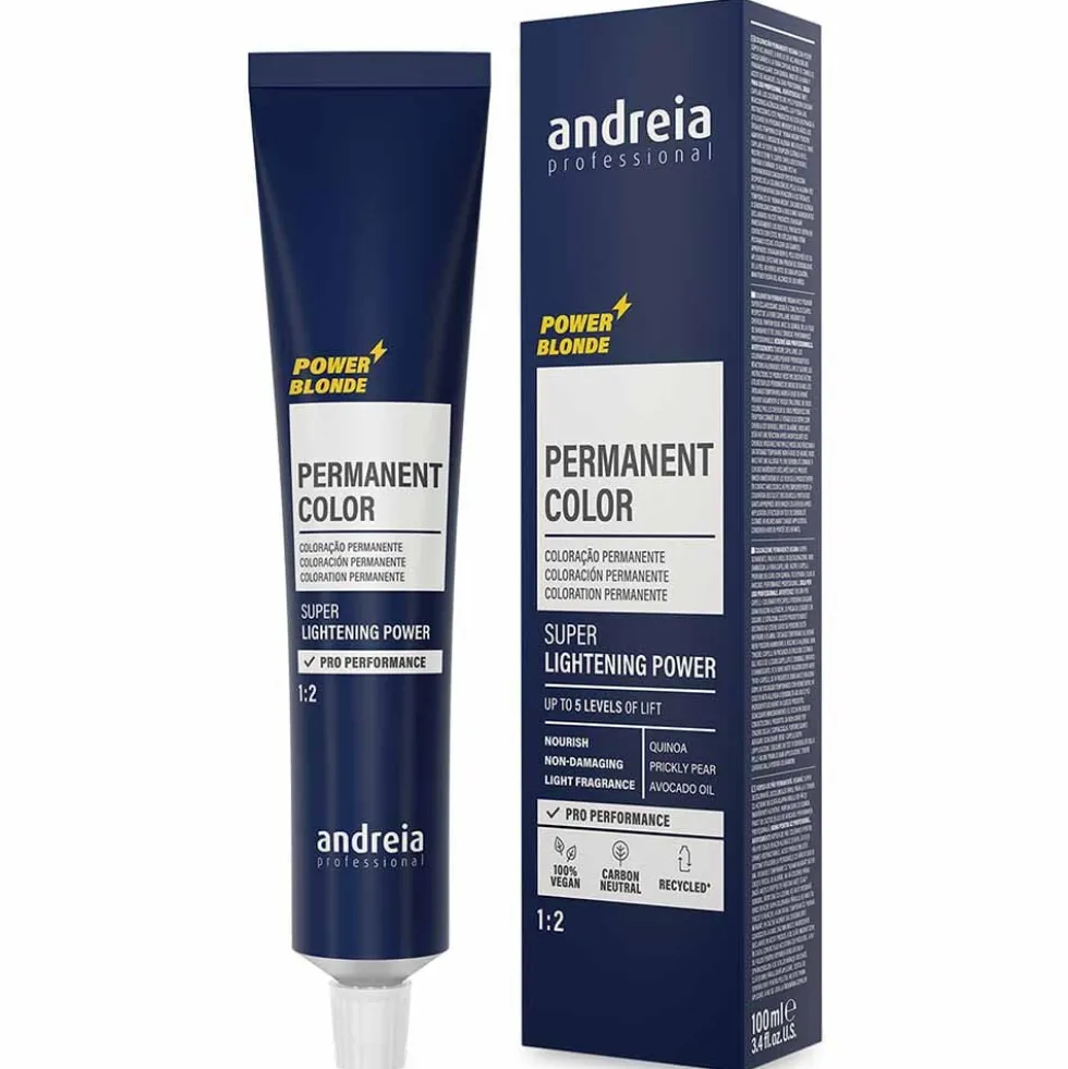 Andreia Professional Permanent Color Power Blonde 1:2 11.016 Super Lightener Natural Silver 100ml