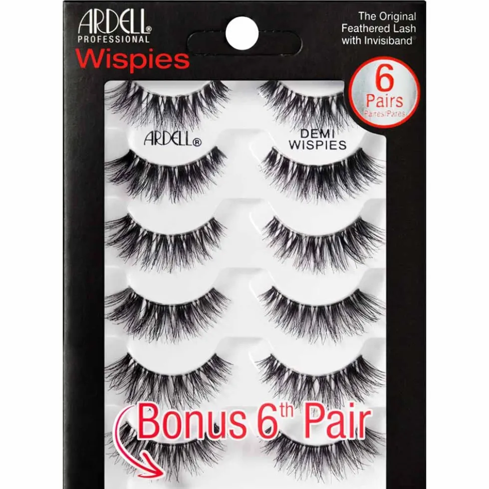 Ardell Demi Wispies False Strip Lashes, Pack of 6
