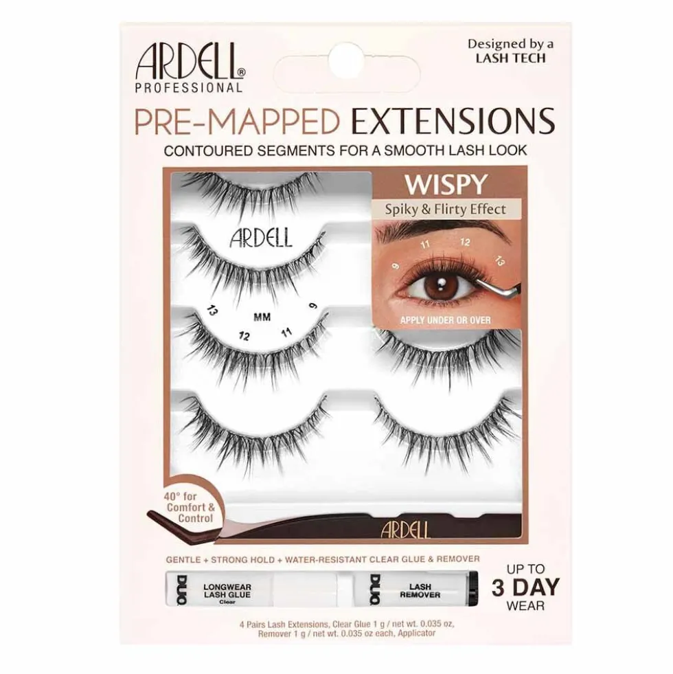 Ardell Pre-Mapped Lash Extensions Wispy Pack of 4