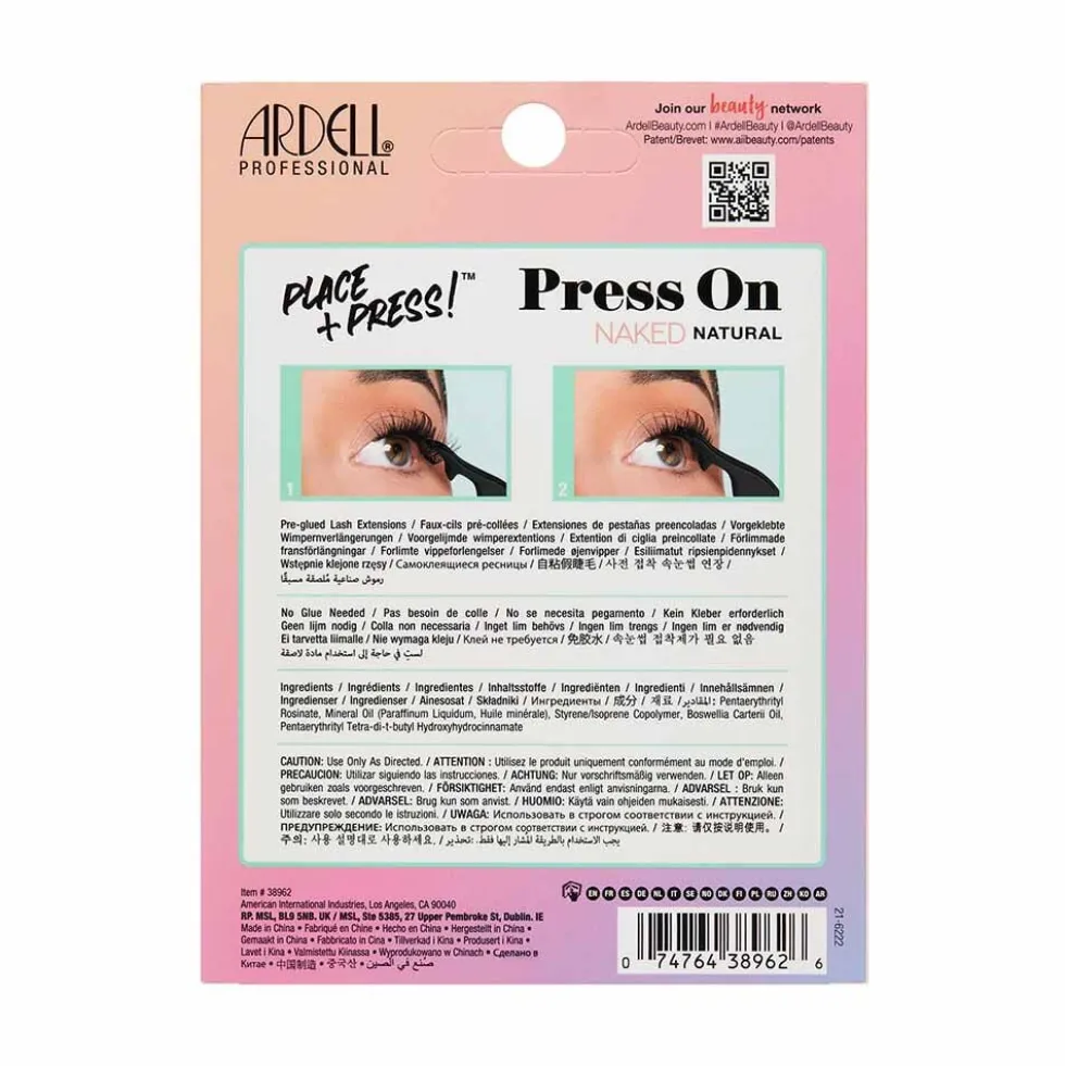 Ardell Press On Pre-Glued Underlash Extensions Naked Natural 60ct