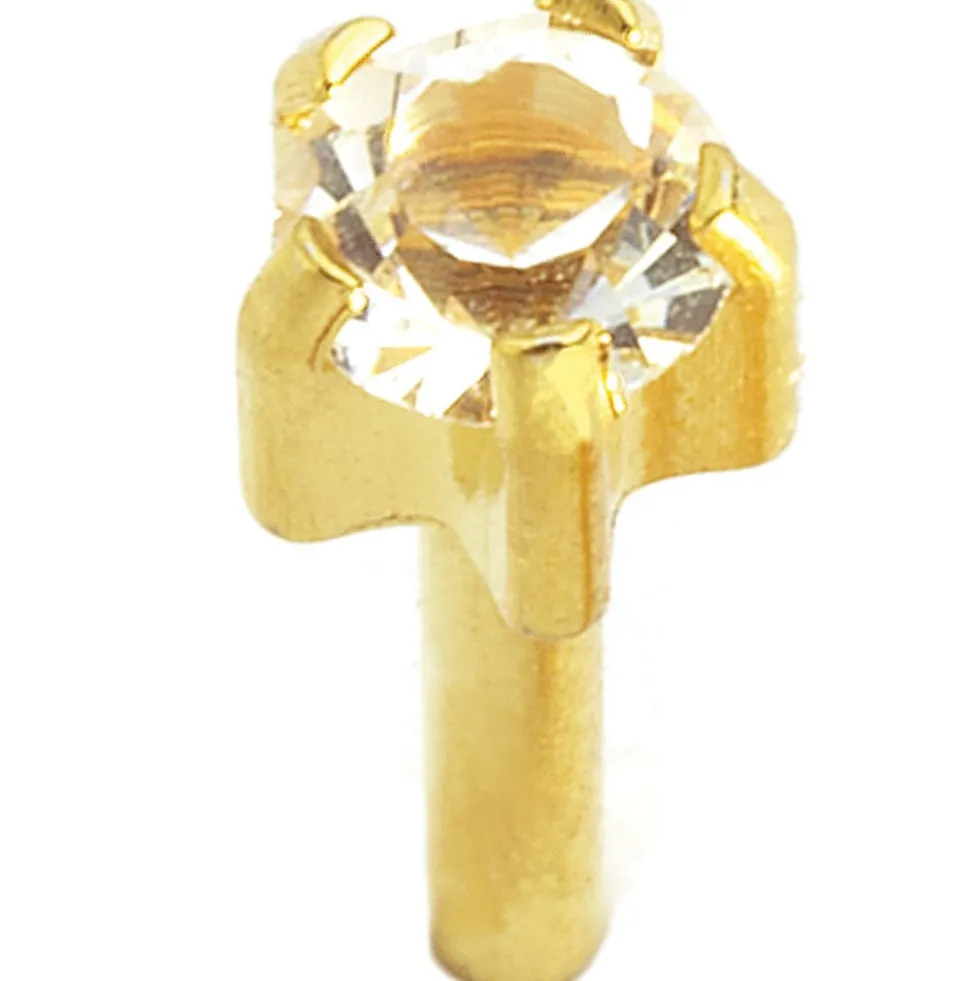 Caflon Regular Clawset Gold April Piercing Stud 1 pair