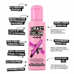 Crazy Color Semi Permanent Hair Colour Cream - Pinkissimo 100ml
