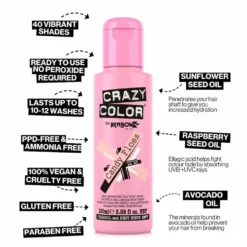 Crazy Color Semi Permanent Hair Colour Cream - Pinkissimo 100ml