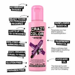 Crazy Color Semi Permanent Hair Colour Cream - Anarchy UV 100ml