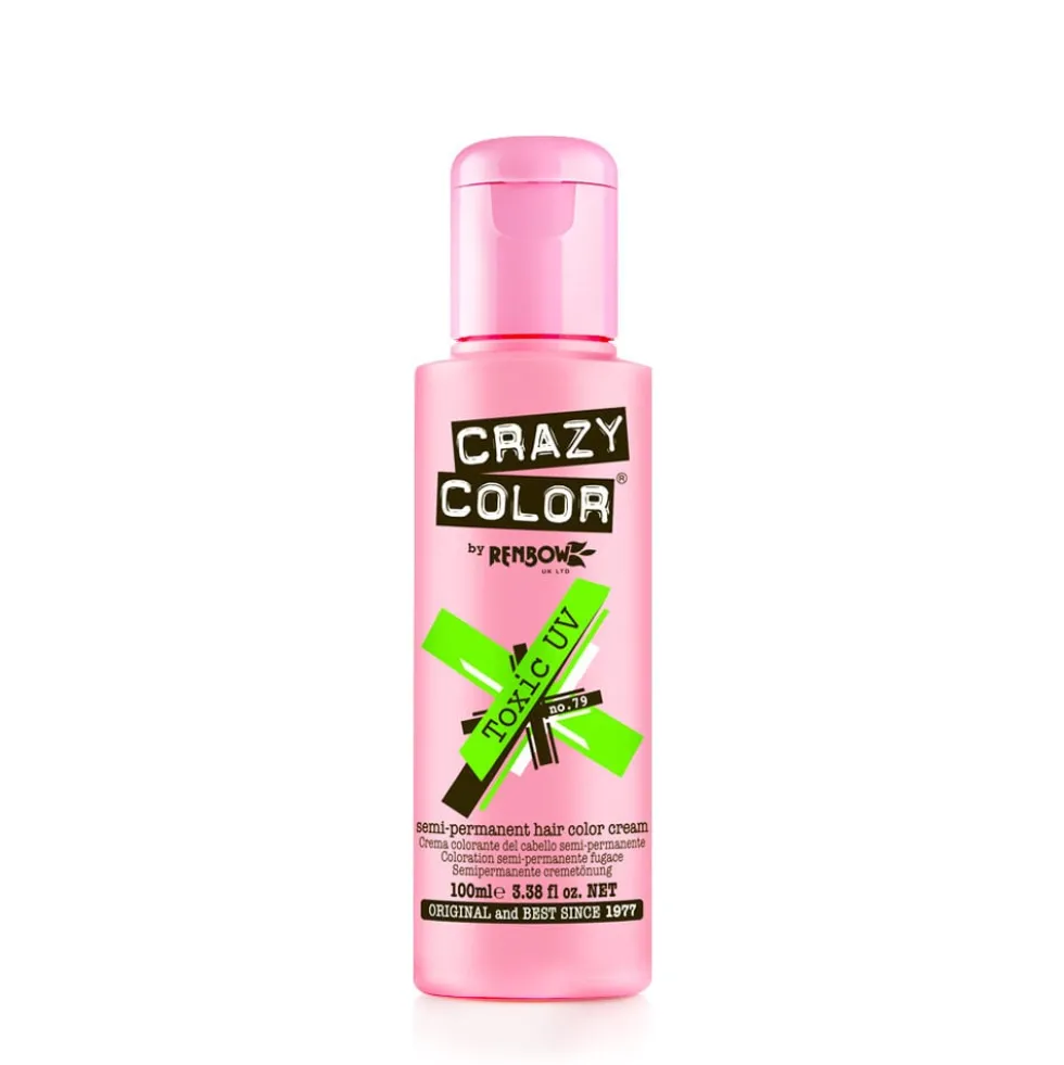 Crazy Color Semi Permanent Hair Colour Cream - Toxic UV 100ml