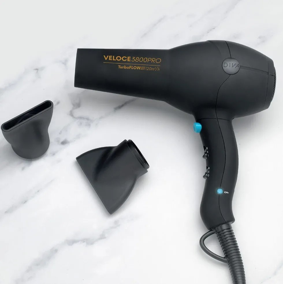 Diva Edit Veloce 3800 Pro Hair Dryer Black