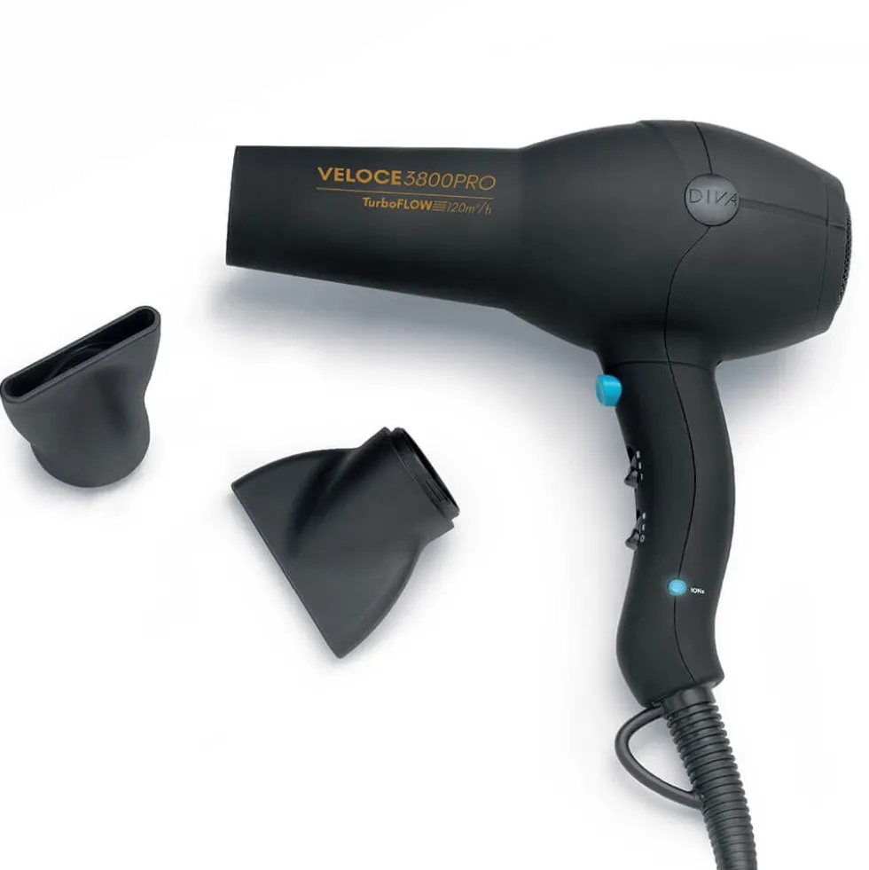 Diva Edit Veloce 3800 Pro Hair Dryer Black