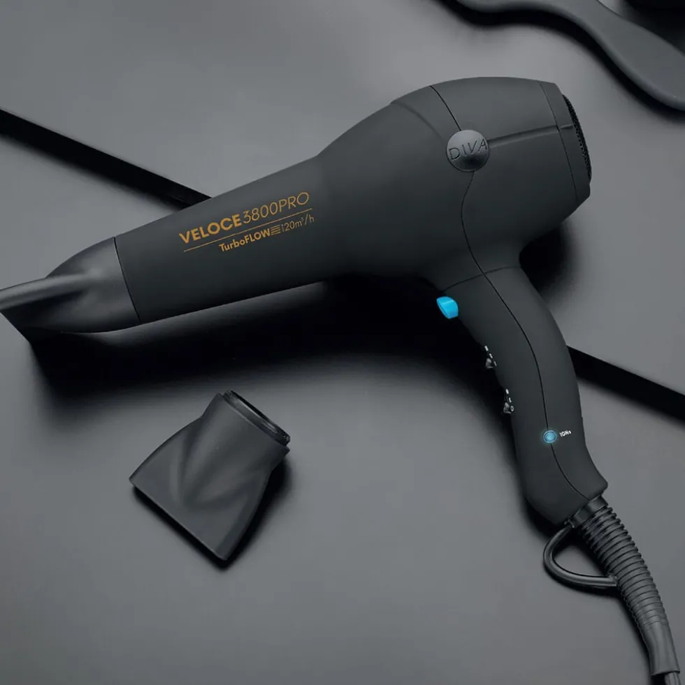 Diva Edit Veloce 3800 Pro Hair Dryer Black