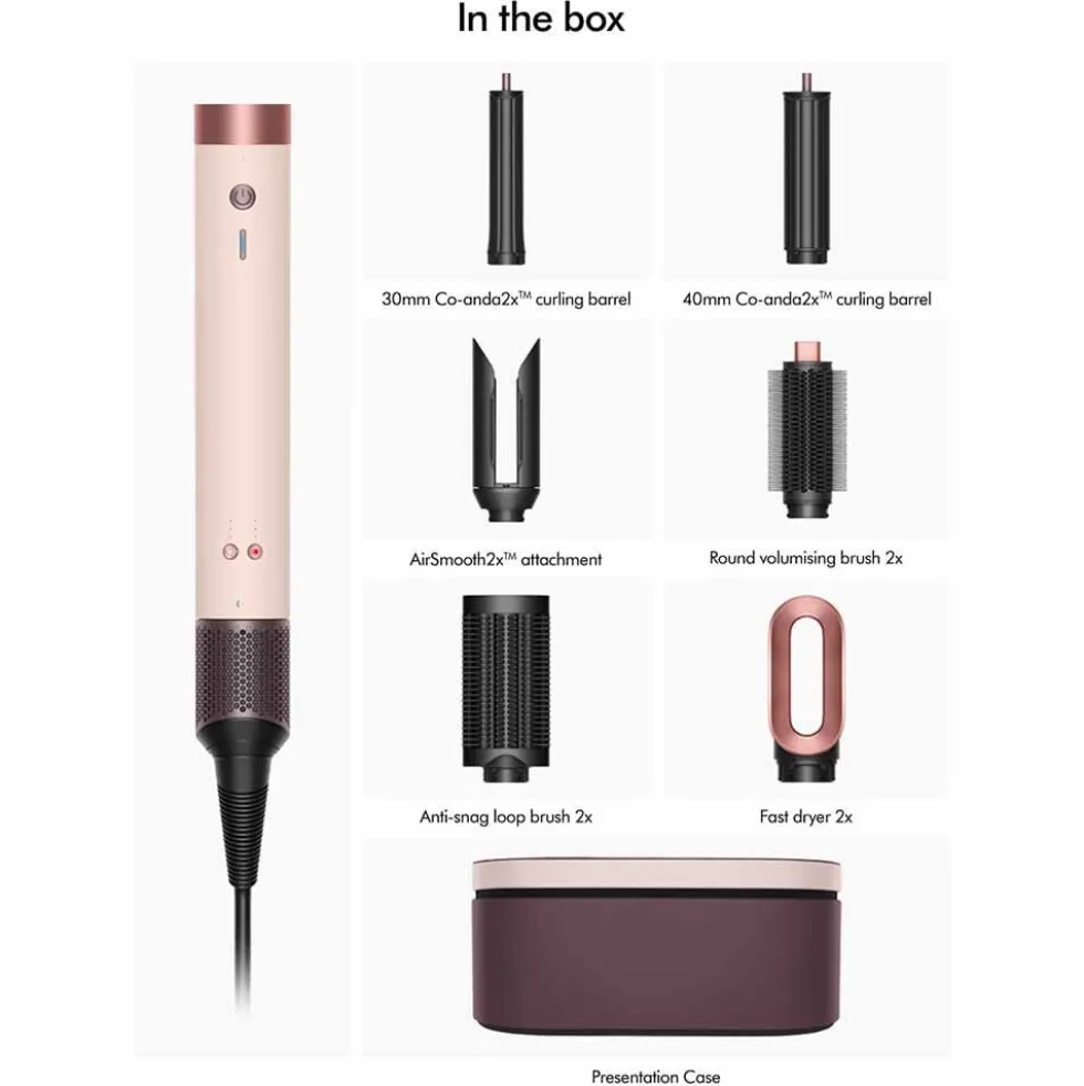 Dyson Airwrap Coanda 2X Straight & Wavy Ceramic Pink and Gold