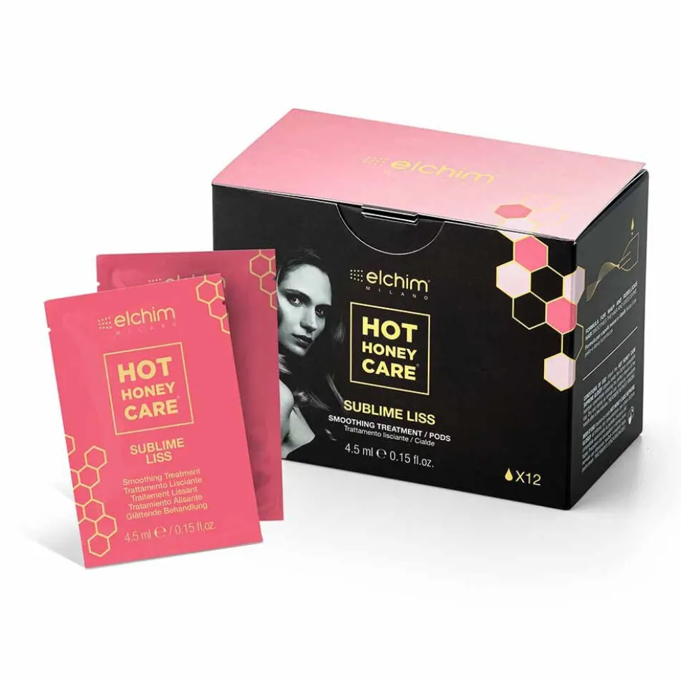 Elchim Hot Honey Care Smoothing Sublime Liss Smoothing Hair Treatment, Pack of 12
