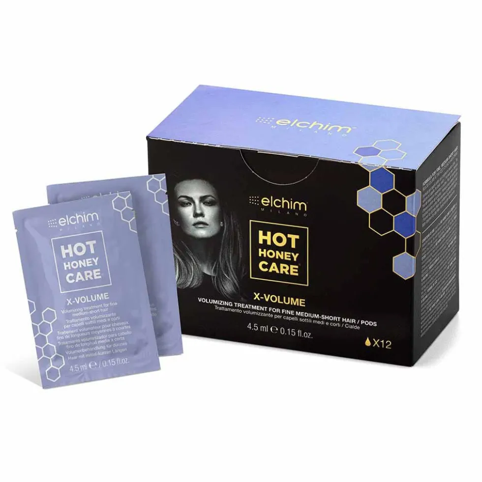 Elchim Hot Honey Care X-Volume Volumizing Hair Treatment, Pack of 12