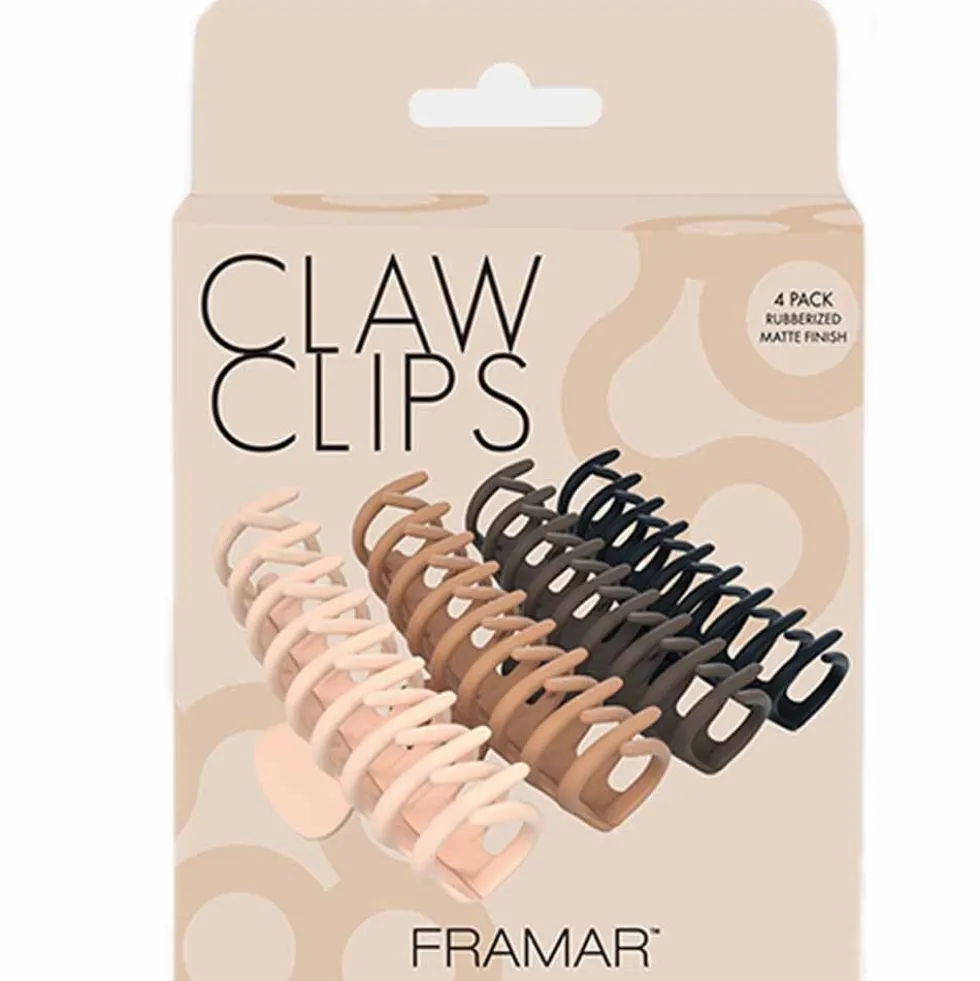 Framar Claw Clips Neutral, Pack of 4