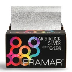 Framar Star Struck Pop-Up Silver Hair Foil Sheets, 5x11, Pack of 500