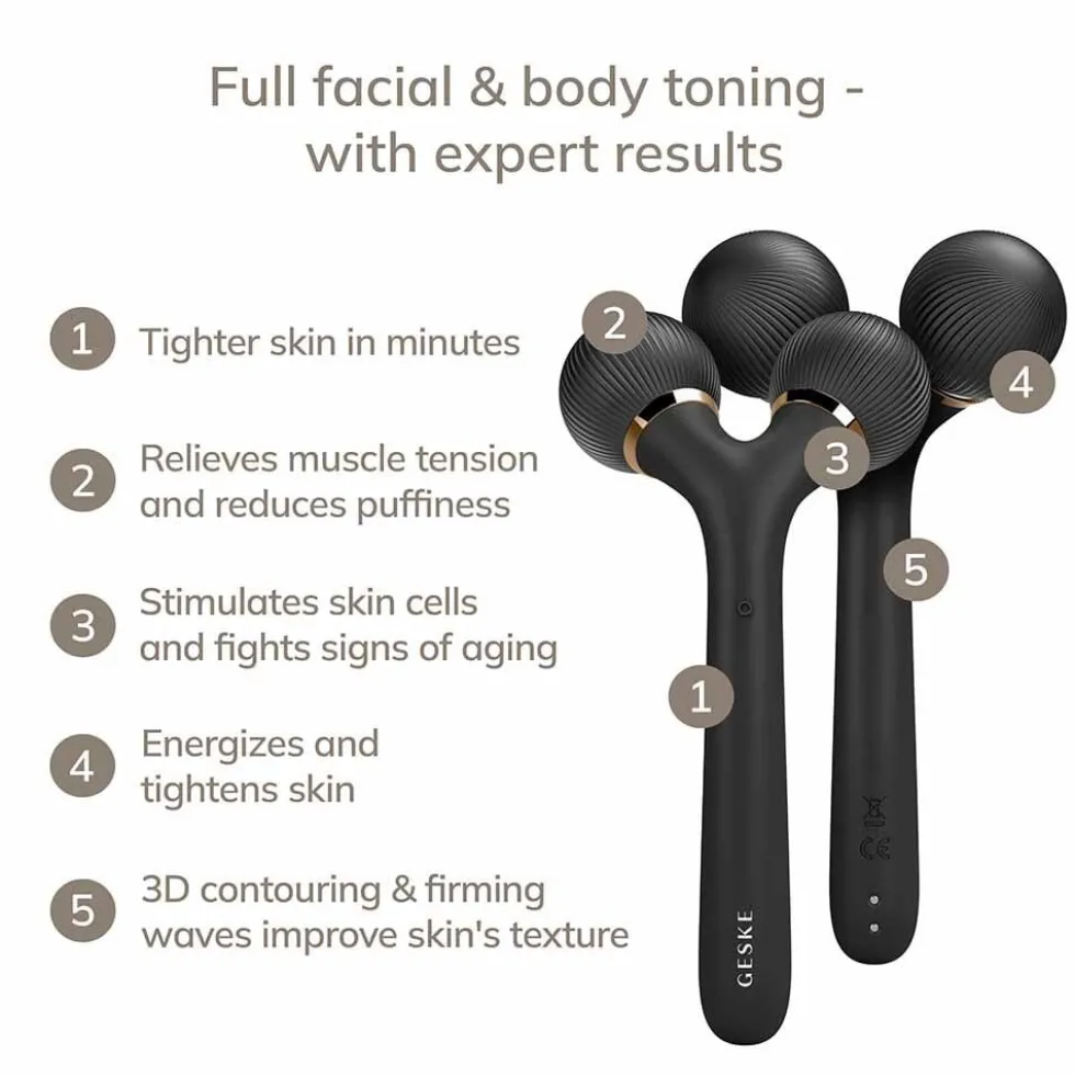 GESKE Sonic Facial & Body Roller | 4 in 1