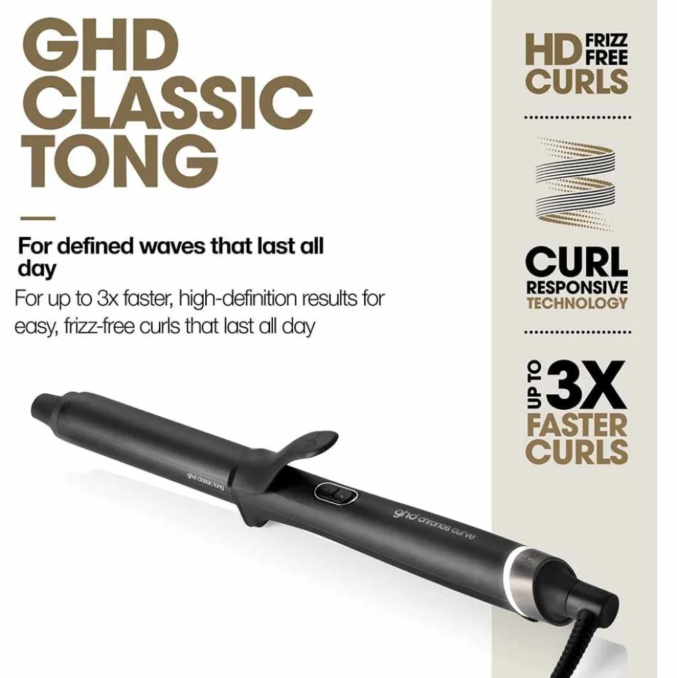 ghd Chronos Curve Classic Tong, Black