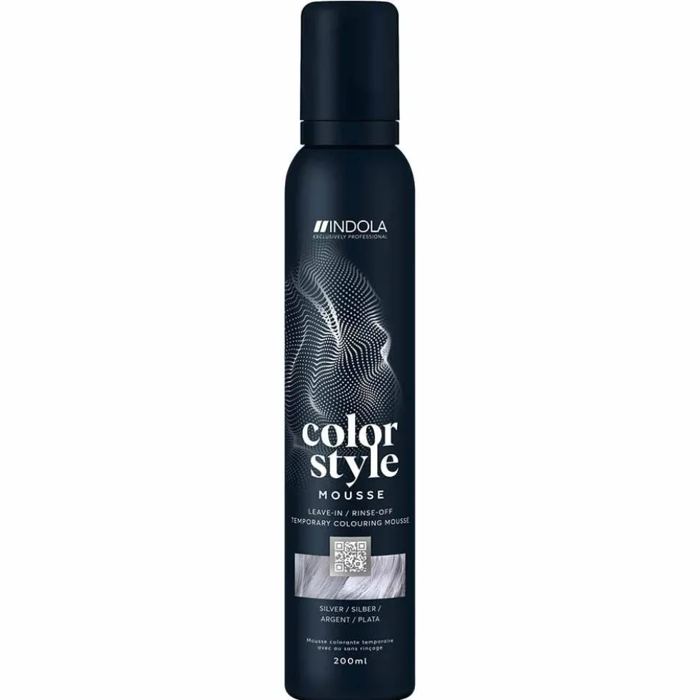 Indola Color Style Mousse Temporary Hair Colour - Silver 200ml