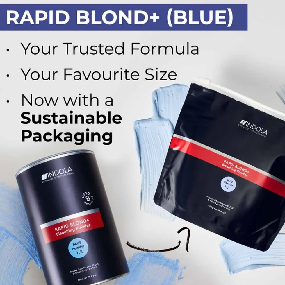 Indola Rapid Blonde Bleaching Powder, Blue 450g