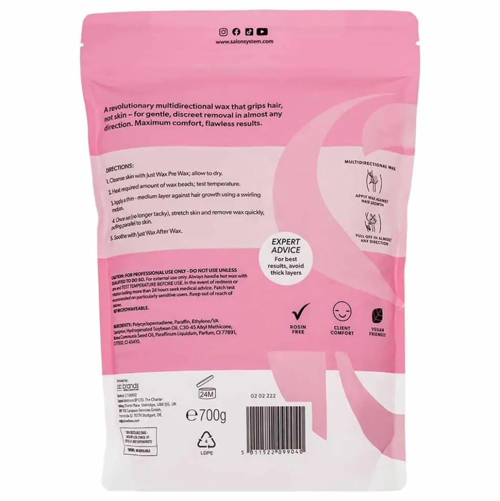 Just Wax Multiflex Berrylicious Stripless Hot Wax Beads 700g
