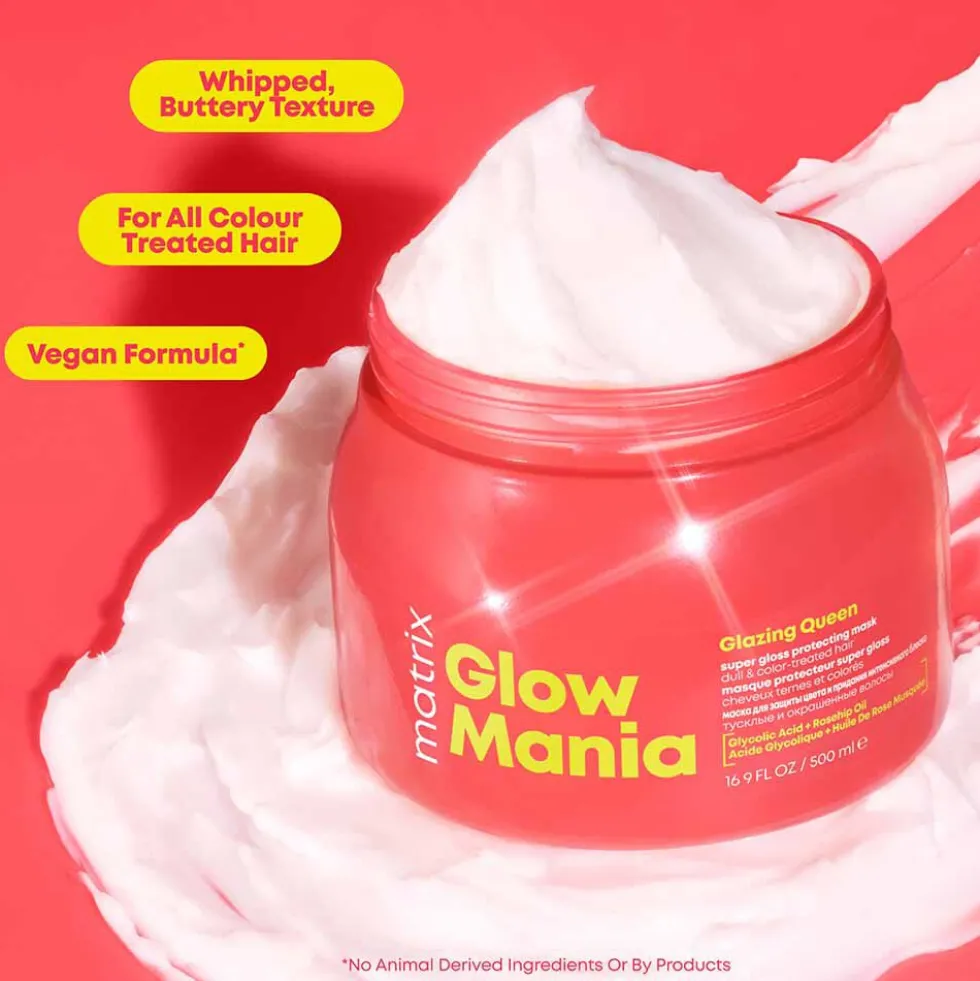 Matrix Glow Mania Super Gloss Protecting Mask for Dull & Color-treated Hair 500ml