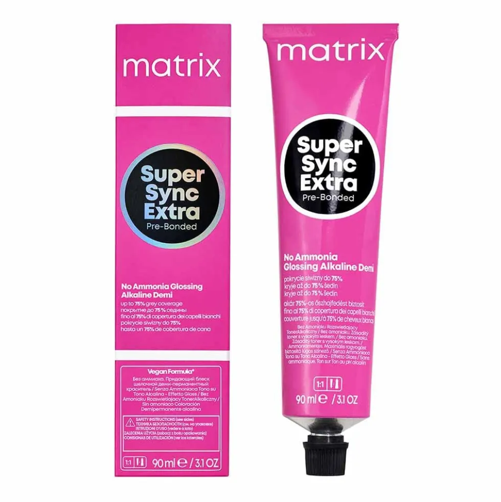 Matrix Super Sync Pre-Bonded Glossing Alkaline Demi-Permanent Hair Colour 10V Violet Cool 90ml