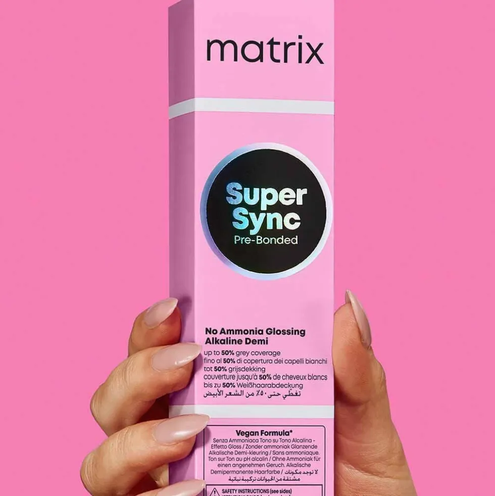Matrix Super Sync Pre-Bonded Glossing Alkaline Demi-Permanent Hair Colour 10V Violet Cool 90ml