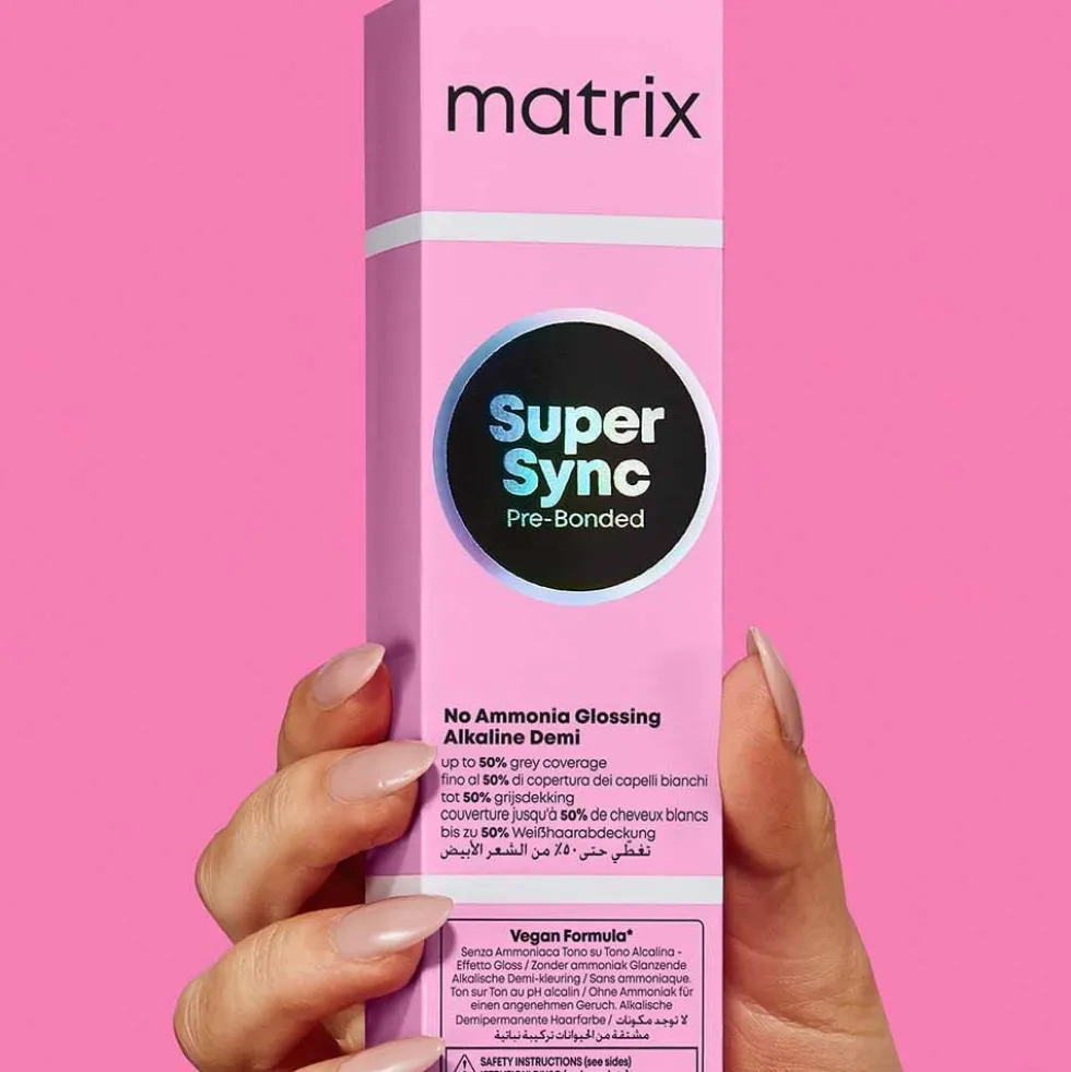 Matrix Super Sync Pre-Bonded Glossing Alkaline Demi-Permanent Hair Colour 10V Violet Cool 90ml