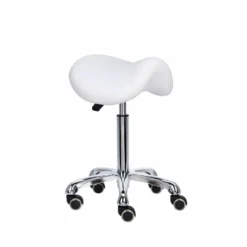 Mirplay Alpha Stool with wheels, White