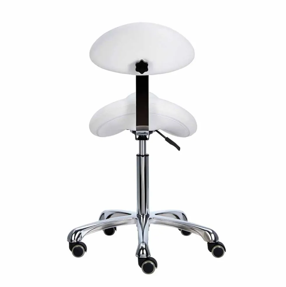 Mirplay Alpha Stool with wheels, White