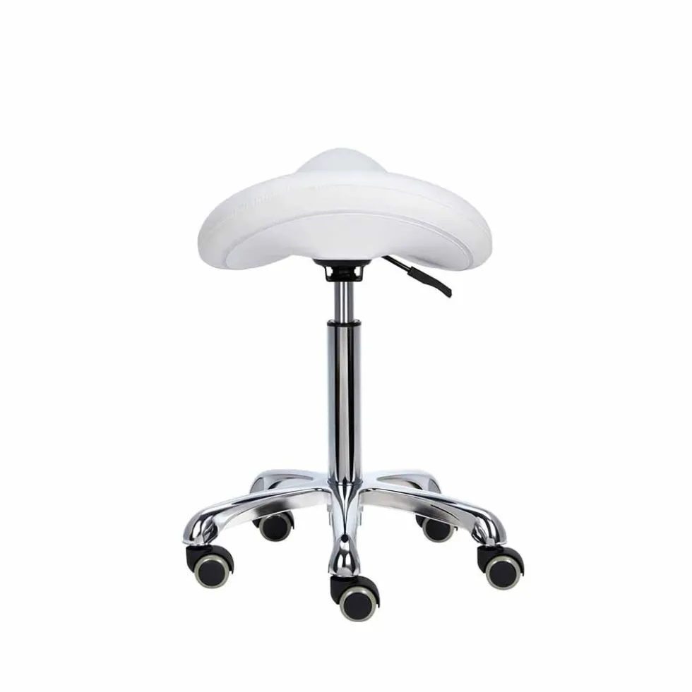 Mirplay Alpha Stool with wheels, White