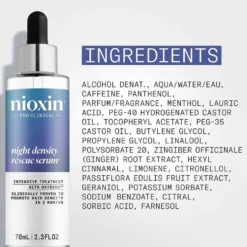Nioxin Night Density Rescue Serum Intensive Treatment for Thinning Hair 70ml