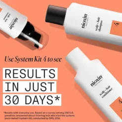 Nioxin System 4 Scalp + Hair Thickening Shampoo for Coloured, Dry and Damaged Hair with Progressed Thinning 1L