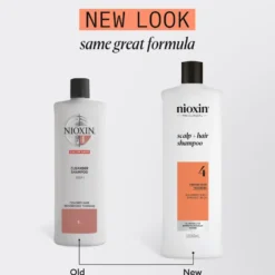 Nioxin System 4 Scalp + Hair Thickening Shampoo for Coloured, Dry and Damaged Hair with Progressed Thinning 1L